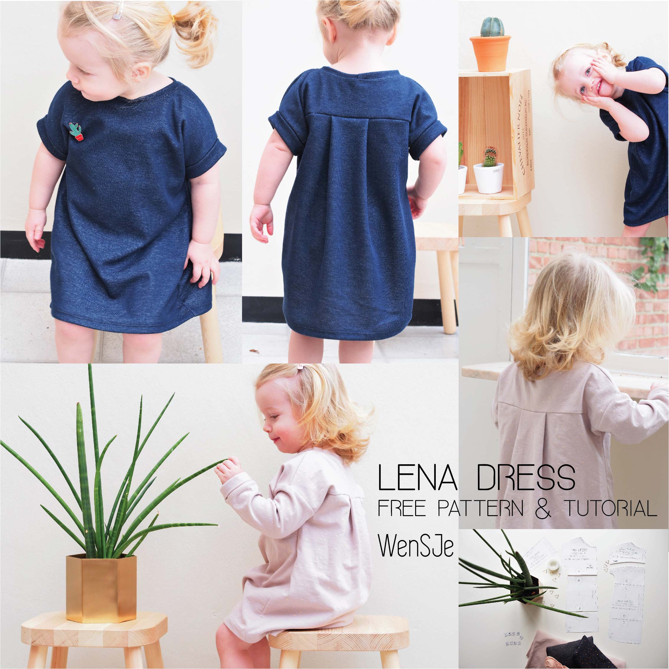 Lena dress naaipatroon – free pattern & tutorial - WISJ Designs