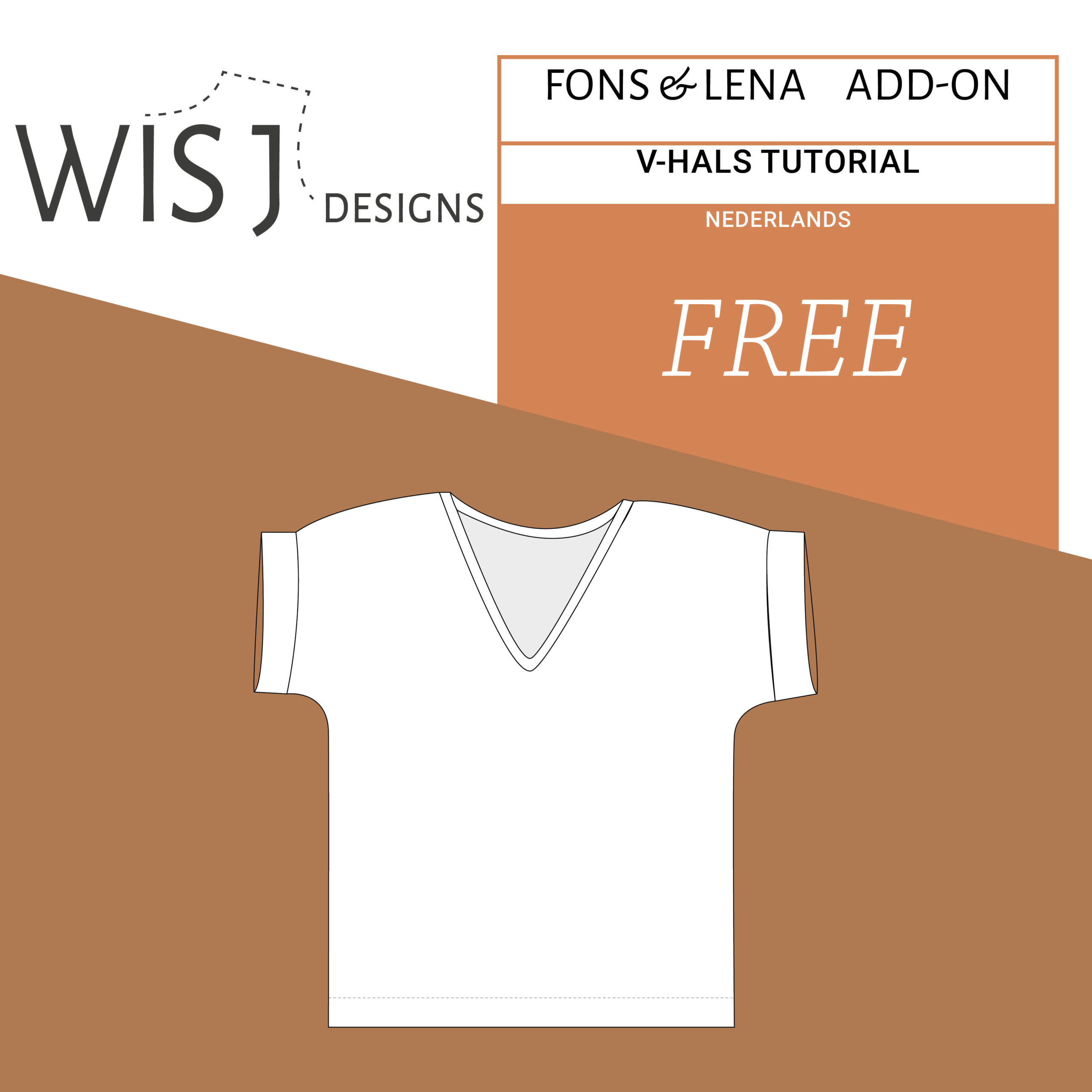 combineren zelf Martin Luther King Junior V-hals tutorial add-on Fons & Lena patroon - WISJ Designs